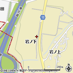 青森県弘前市乳井岩ノ下周辺の地図