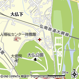 青森県弘前市石川大仏下3周辺の地図