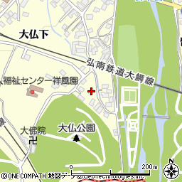 青森県弘前市石川大仏下4周辺の地図