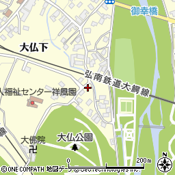 青森県弘前市石川大仏下5周辺の地図