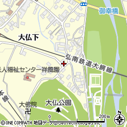 青森県弘前市石川大仏下6周辺の地図
