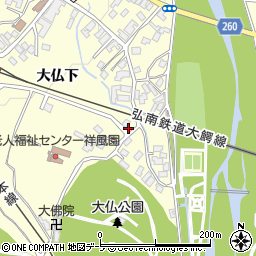 青森県弘前市石川大仏下6周辺の地図