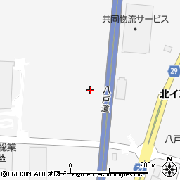 青森県八戸市北インター工業団地周辺の地図