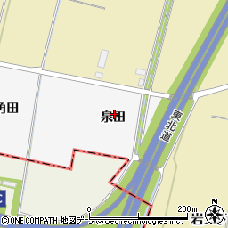 青森県弘前市八幡舘（泉田）周辺の地図