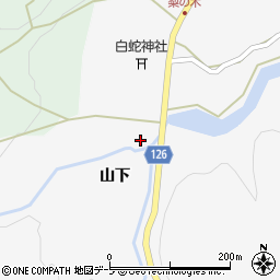青森県弘前市坂元山下周辺の地図