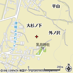 青森県弘前市乳井大杉ノ下周辺の地図
