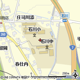 青森県弘前市石川庄司川添周辺の地図