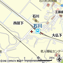 青森県弘前市石川大仏下37周辺の地図