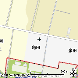 青森県弘前市八幡舘角田周辺の地図