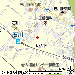 青森県弘前市石川大仏下56周辺の地図