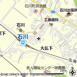 青森県弘前市石川大仏下30周辺の地図