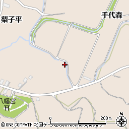 青森県弘前市大沢手代森15周辺の地図