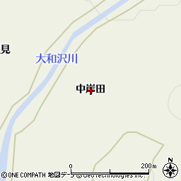 青森県弘前市大和沢中岸田周辺の地図