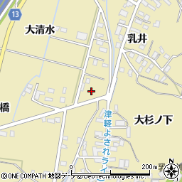 青森県弘前市乳井大清水98周辺の地図