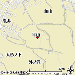 青森県弘前市乳井平山周辺の地図