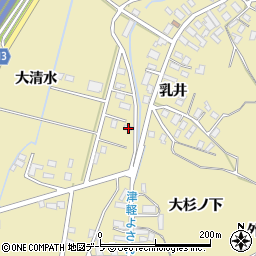 青森県弘前市乳井大清水33周辺の地図