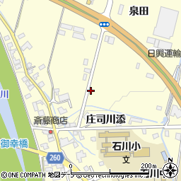 青森県弘前市石川庄司川添112周辺の地図