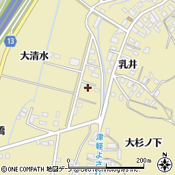 青森県弘前市乳井大清水37周辺の地図