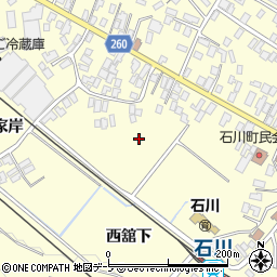 青森県弘前市石川家岸周辺の地図