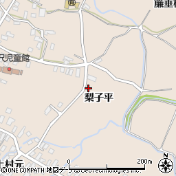 青森県弘前市大沢梨子平周辺の地図