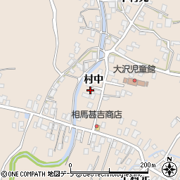 青森県弘前市大沢村中周辺の地図