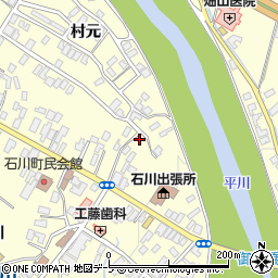 青森県弘前市石川村元3周辺の地図