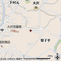 青森県弘前市大沢下村元86周辺の地図
