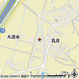 青森県弘前市乳井大清水126周辺の地図