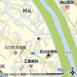 青森県弘前市石川村元4-1周辺の地図