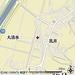 青森県弘前市乳井大清水35周辺の地図
