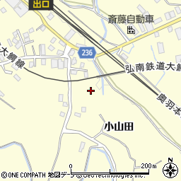 青森県弘前市石川（小山田）周辺の地図