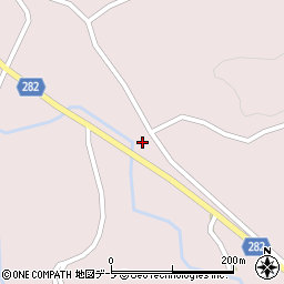青森県平川市唐竹小金森周辺の地図