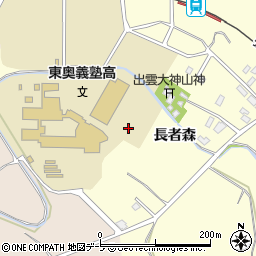 青森県弘前市石川長者森周辺の地図