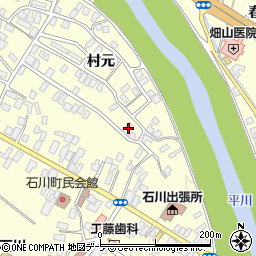 青森県弘前市石川村元34周辺の地図