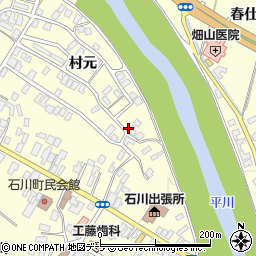 青森県弘前市石川村元32周辺の地図
