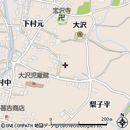 青森県弘前市大沢下村元96-1周辺の地図
