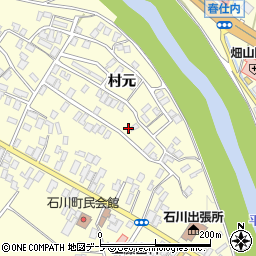 青森県弘前市石川村元38周辺の地図