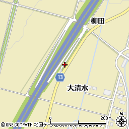 青森県弘前市乳井大清水周辺の地図