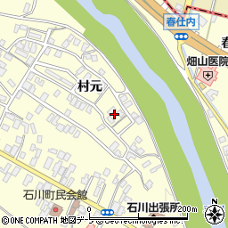 青森県弘前市石川村元48周辺の地図