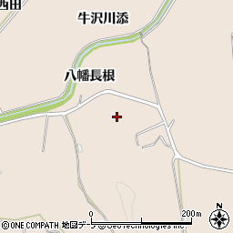 青森県弘前市大沢八幡長根周辺の地図