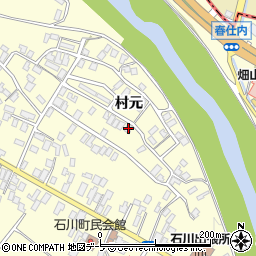 青森県弘前市石川村元40周辺の地図