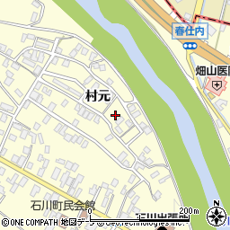 青森県弘前市石川村元51周辺の地図