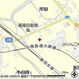 青森県弘前市石川西舘下周辺の地図