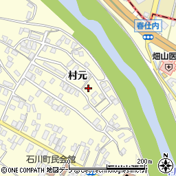 青森県弘前市石川村元55周辺の地図