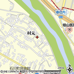 青森県弘前市石川村元54周辺の地図