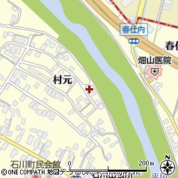 青森県弘前市石川村元46周辺の地図