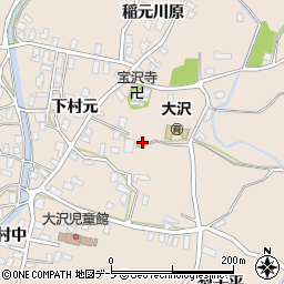 青森県弘前市大沢下村元100周辺の地図