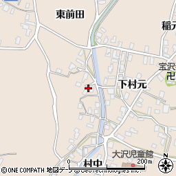 青森県弘前市大沢下村元25-1周辺の地図