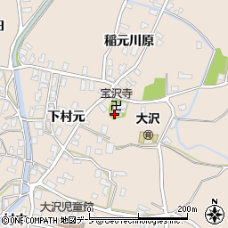 青森県弘前市大沢下村元126-1周辺の地図