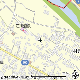 青森県弘前市石川村元14周辺の地図